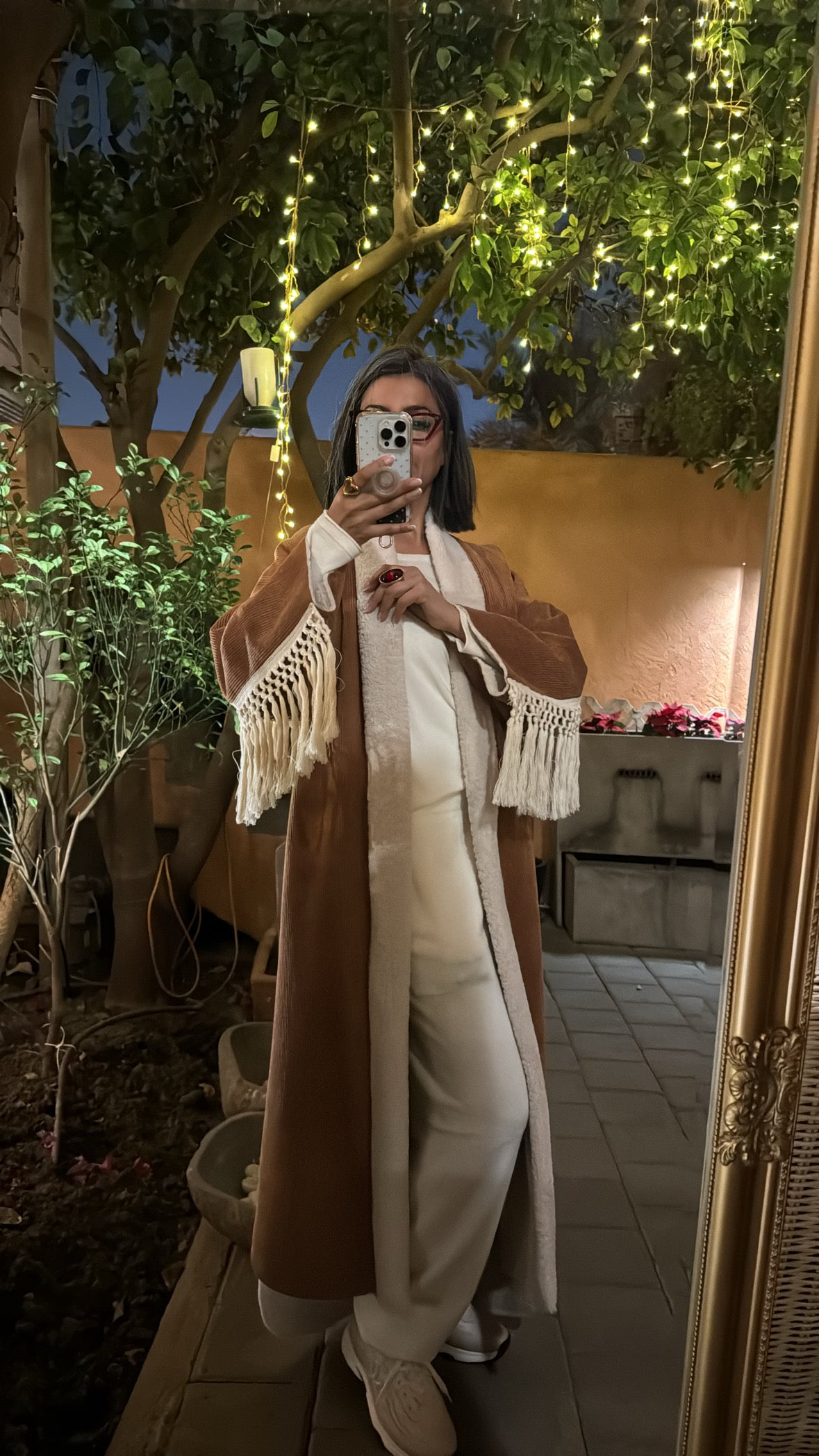 Corduroy bisht