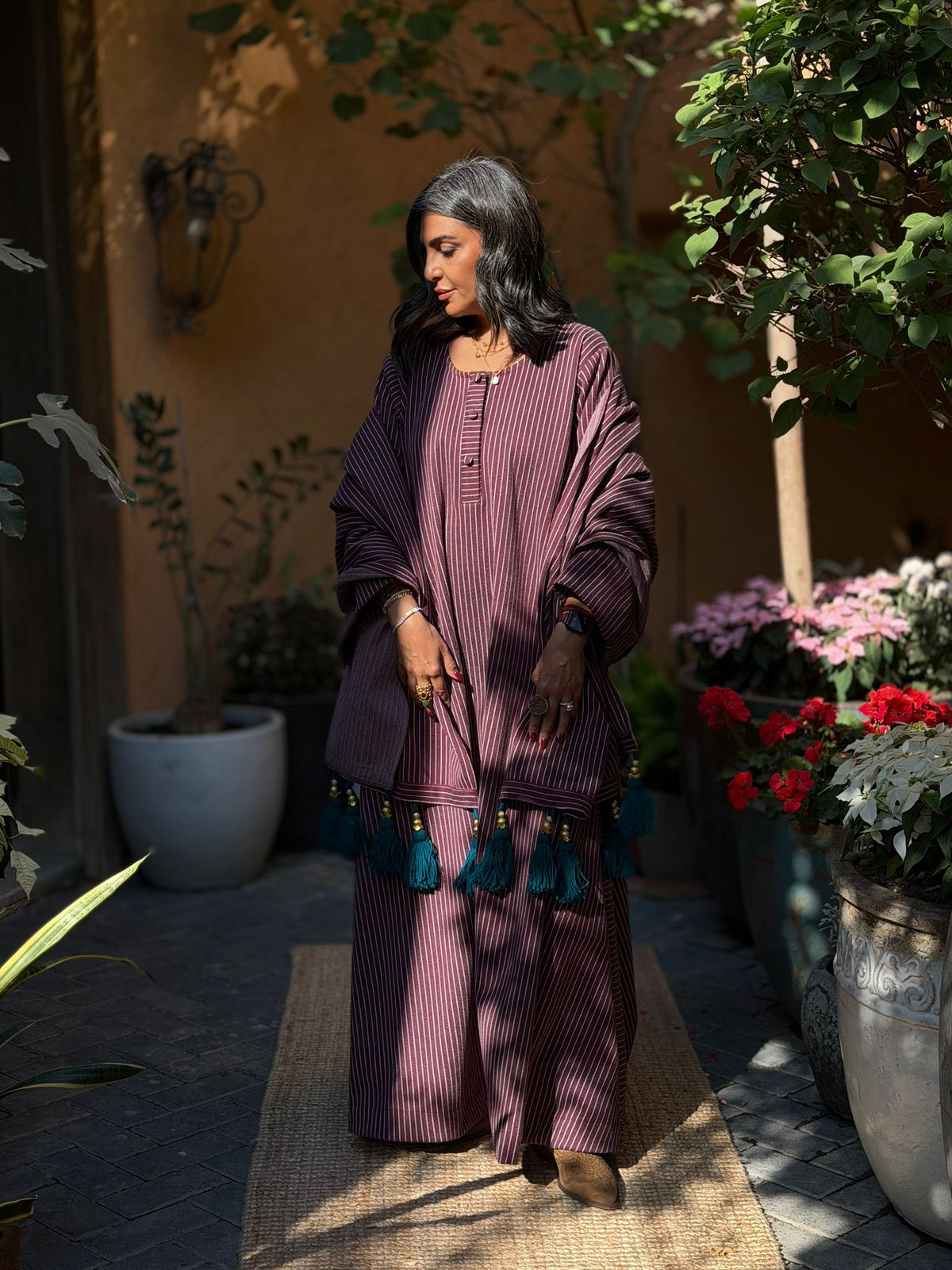 Dishdasha with scarf Light wool