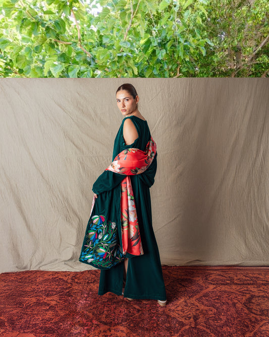 Dress with shawl